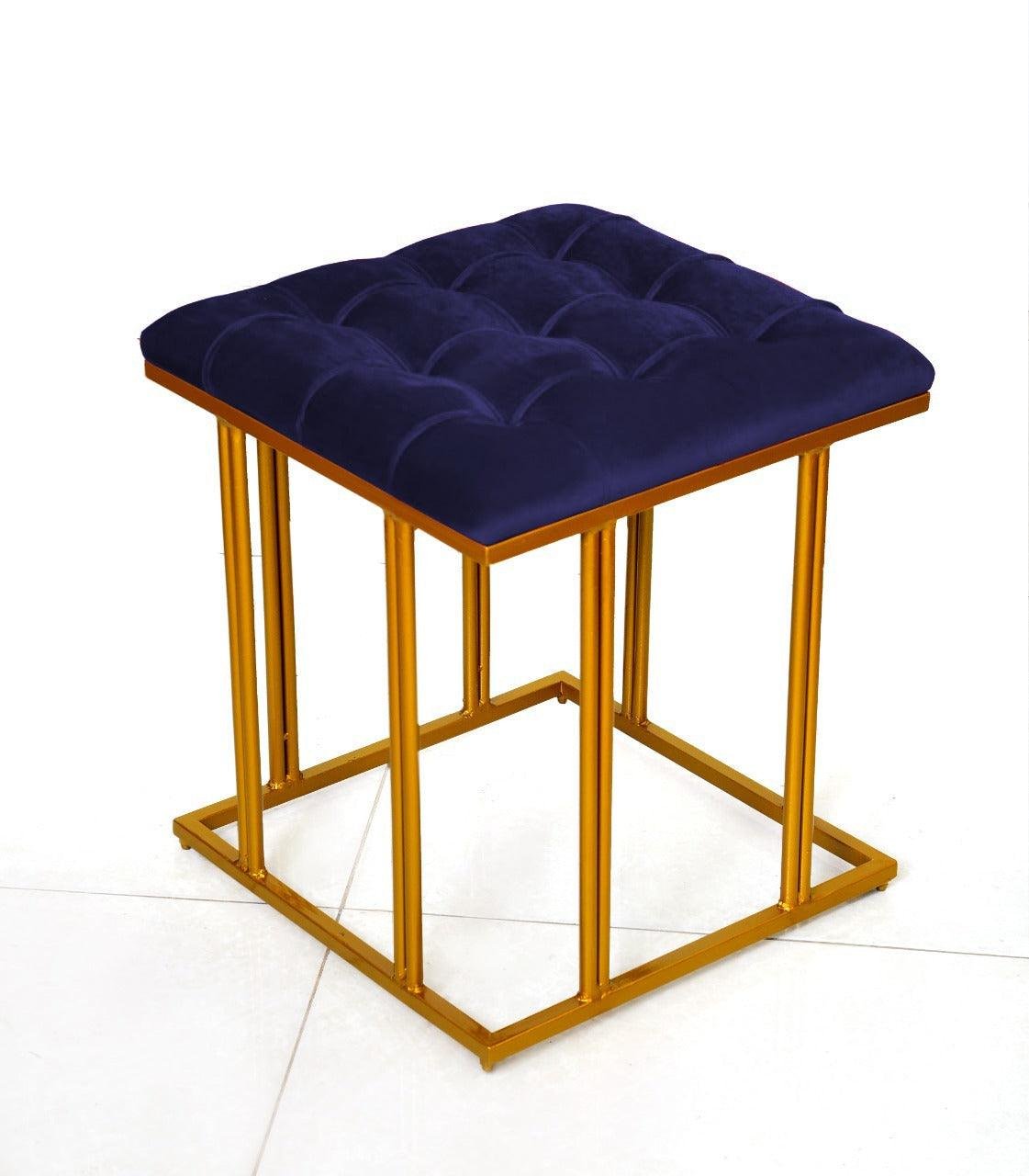 Luxury Velvet Square Stool