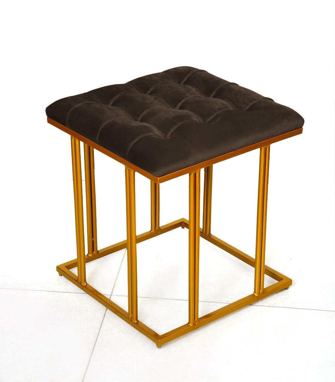 Luxury Velvet Square Stool