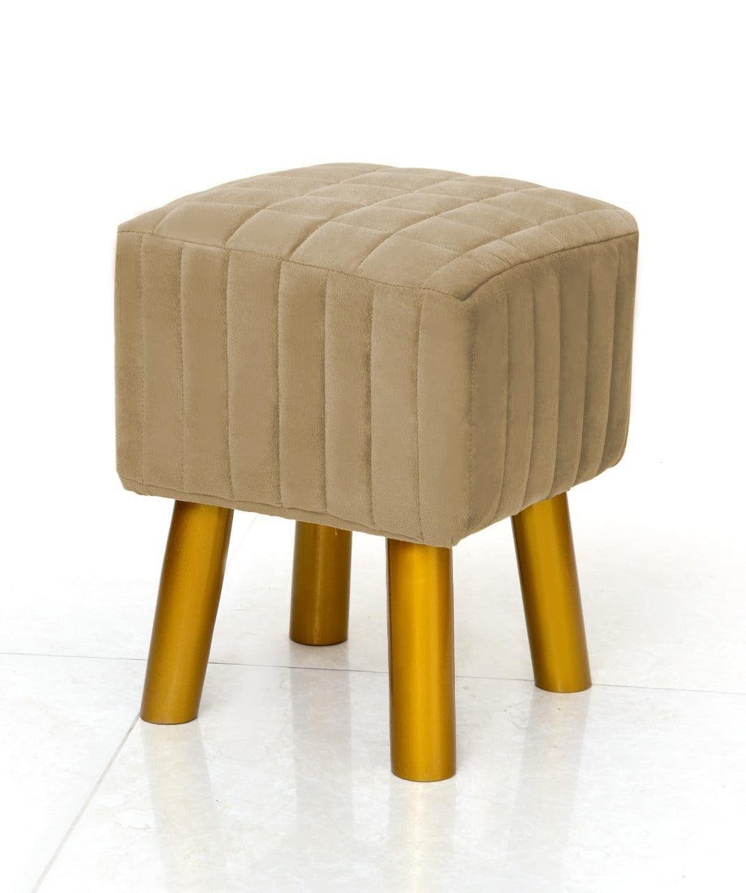 Wooden Velvet stool